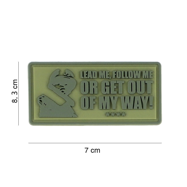 Patch 3D PVC Lead me, follow me green